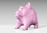 piggy bank has been mended