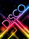 Disco Abstract Colorful Lines on Black Background