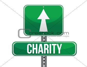 Charity road sign