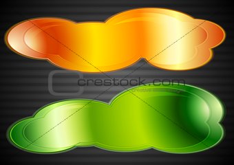 Colourful abstract web elements