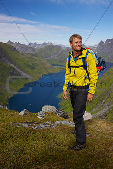 Norway with backpack