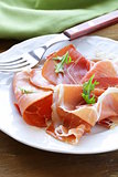 delicious sliced ham on  plate