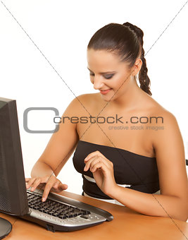 business woman at office desk
