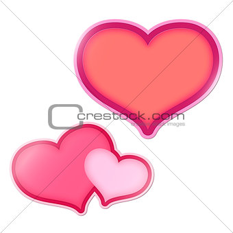 Soft heart stickers.