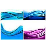 Set of business elegant colorful abstract backgrounds. Vector illustration