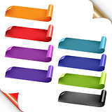 Web Colorful Ribbons Set