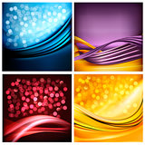 Set of business elegant colorful abstract backgrounds. Vector illustration