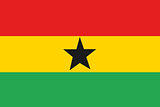 Illustrated Drawing of the flag of Ghana
