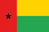Illustrated Drawing of the flag of Guinea Bissau