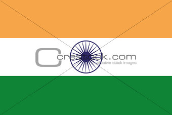 Illustrated Drawing of the flag of India