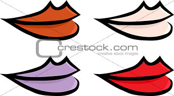 Set of Colorful Lips