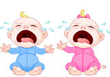 Crying baby twins
