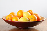 Citrus fruits in a bowl