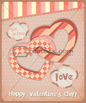 Retro Postcard to the Valentine's Day
