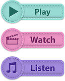 Multimedia web buttons