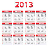 2013 calendar in Spanish
