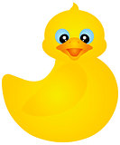 Swimming Rubber Ducky Illustration