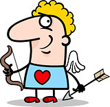 valentine man in cupid costume cartoon
