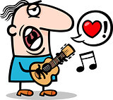 man singing love song for valentines day