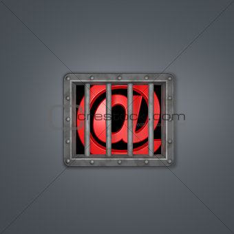 email symbol in jail