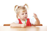 child and teeth brush