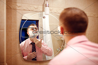 man ready to shave