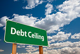 Debt Ceiling Green Road Sign