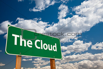 The Cloud Green Road Sign