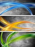Colourful waves banners