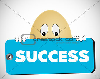 egg with success tag