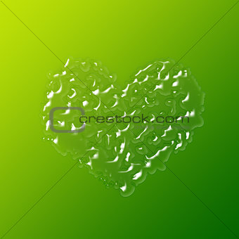 heart made up of drops
