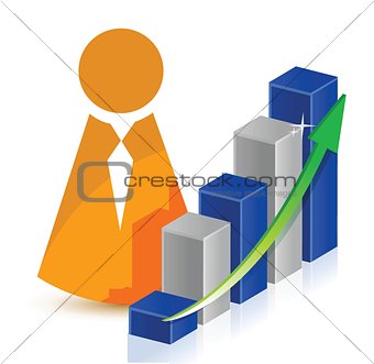business icon and graph