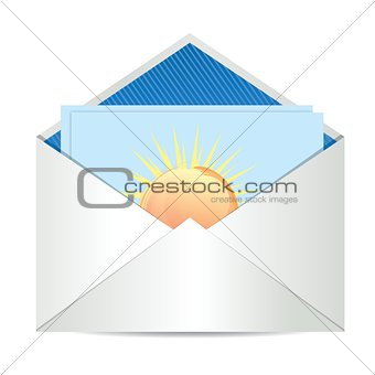 Envelope with paper card