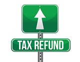 Tax refund sign