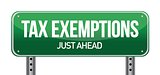 Tax exemptions sign