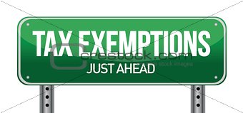 Tax exemptions sign