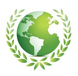 green earth icons on white