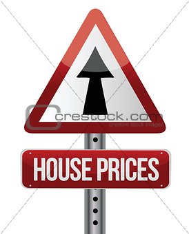 'house prices rise' sign