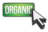 Organic green 3d banner with white text