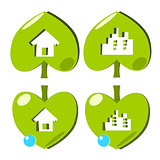 City and home environment icon
