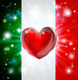 Love Italy flag heart background