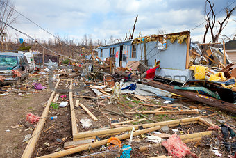 Tornado aftermath in Henryville, Indiana