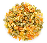 Mix of pasta isolated