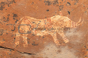 Bushmen rock painting