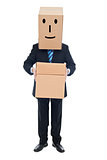 Businessman with cardboxes
