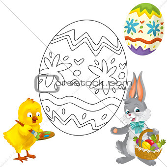 The coloring plate - easter