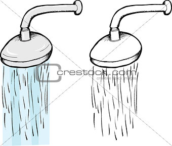 Showerhead with Water