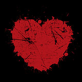Grunge heart background
