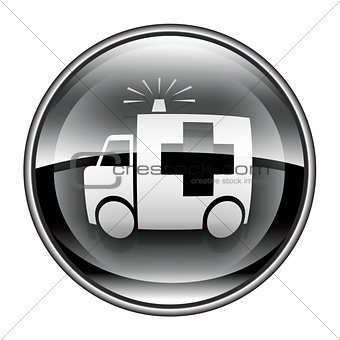 First aid icon black, isolated on white background.