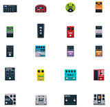 Vector guitar effects icons set
